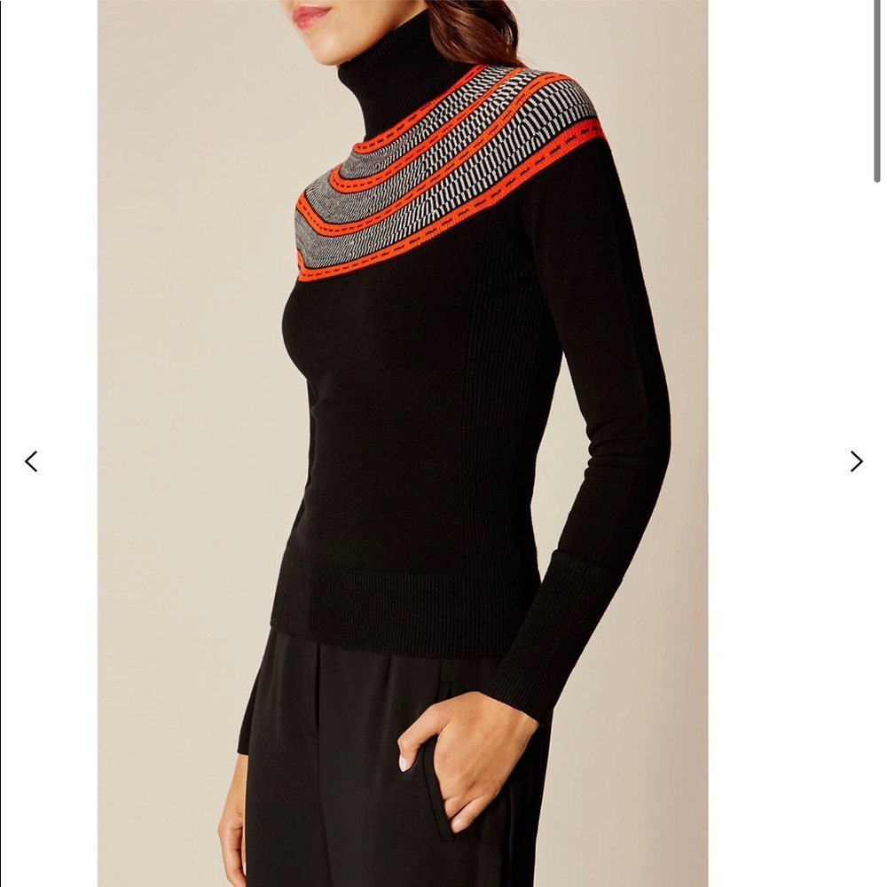 Karen Millen Circle Yoke Turtleneck Sweater